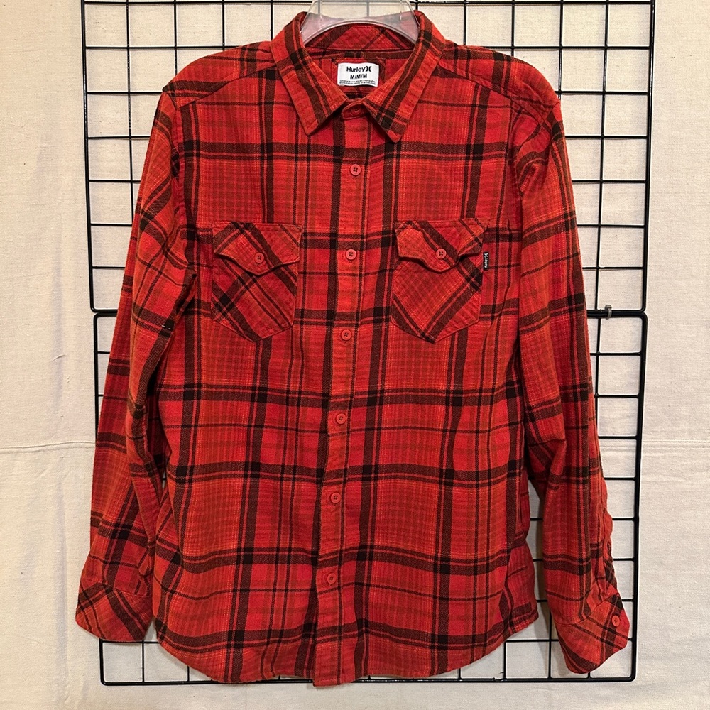 Hurley Men's Plaid Button Down Shirt